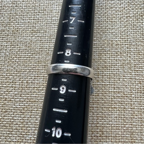 New Blue Owyhee Opal Stone Silver Overlay Ring Size 8.25 - Picture 4 of 6